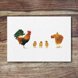 Chicken Family - Easter & Mothers Day Gift, Chicken Art, Family Print - thumbnail 2