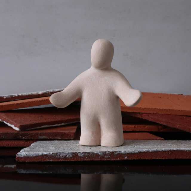 Need A Hug - Expressive Ceramic Figurine For Sandplay & Counseling - image 1
