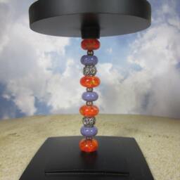 Artisan Lampwork Beaded Candle Holder Unique Home Accent - thumbnail 3
