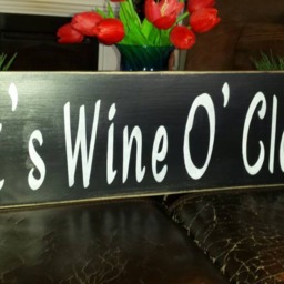 It's Wine O Clock Distressed Wood Sign Large Rustic Primitive Farmhouse Decor Fixer Upper Wall Hanging Housewarming Lover Gift - thumbnail 2