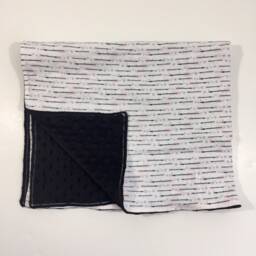 Arrow Minky Baby Blanket - Black, Pink, & Gray Star Print - thumbnail 4