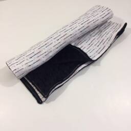 Arrow Minky Baby Blanket - Black, Pink, & Gray Star Print - thumbnail 2