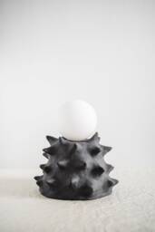 Designer Lamp For Bedside & Livingroom Minimalist, Unique Textured Handmade Ceramic - thumbnail 1
