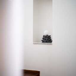 Designer Lamp For Bedside & Livingroom Minimalist, Unique Textured Handmade Ceramic - thumbnail 4