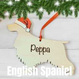 Personalised With Any Name Wood Dog Christmas Ornament Hand-Painted, Laser Engraved - thumbnail 4