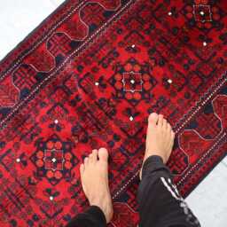 2'8x8'10 Afghan Biljeck Brand New Runner Rug, Handmade Turkmen Color Livingroom Rug, Stair Office - thumbnail 2