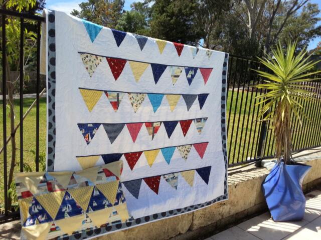 Handmade Boy's Single Quilt & Pillowcase Set - image 1
