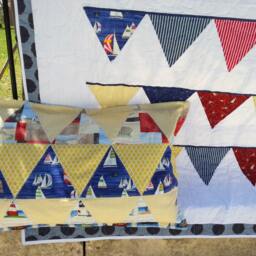 Handmade Boy's Single Quilt & Pillowcase Set - thumbnail 3