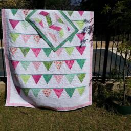 Handmade Boy's Single Quilt & Pillowcase Set - thumbnail 4