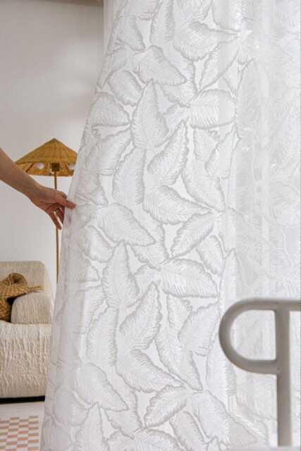 4 Colours Palm Leaf Custom Curtains For Bedroom Living Room - image 1