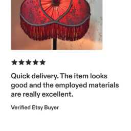Burgundy Silk Lampshade Handmade Flocking Print With Beaded Fringe - thumbnail 4