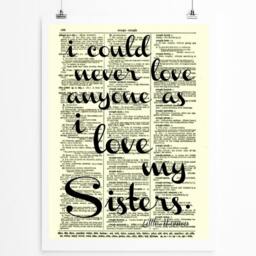 Little Women Quote Print Antique Dictionary Art, Literary Gift - thumbnail 3