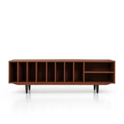 Mid-Century Sideboard, Dresser, Commode, Credenza Made Of Oak Vaneer - Teak Colour Livlo T-S09