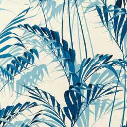 Sanderson Palm House Cushion Cover Blue Eucalyptus Cotton Linen Throw Pillow - thumbnail 2