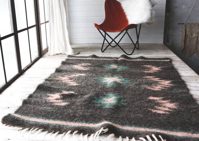Handmade Wool Rug Scandinavian Nursery Decor, Hutsul Design - image 1