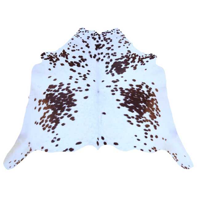 Grand Large Cowhide Rug - Luxurious Dark Brown & White Hair-On Leather For Modern Living - image 1