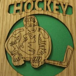 Hockey Picture Frame - 8x10 Holds 5x7 & 3x4 Photos Player Gift, Parent Team & Individual Commemorative Matte - thumbnail 3