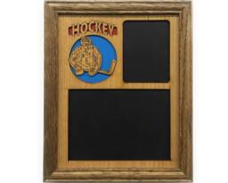 Hockey Picture Frame - 8x10 Holds 5x7 & 3x4 Photos Player Gift, Parent Team & Individual Commemorative Matte - thumbnail 1