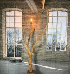 Floor Lamp Driftwood Made Of Sustainable & Decorative Old Oak Branch