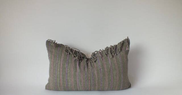 Hmong Pillow Covers Handmade Fabric Handwoven Textiles Throw Cushions Boho Chic Natural Dyed Color Pastel Case - image 1