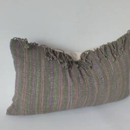 Hmong Pillow Covers Handmade Fabric Handwoven Textiles Throw Cushions Boho Chic Natural Dyed Color Pastel Case - thumbnail 3