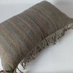 Hmong Pillow Covers Handmade Fabric Handwoven Textiles Throw Cushions Boho Chic Natural Dyed Color Pastel Case - thumbnail 4
