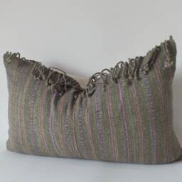 Hmong Pillow Covers Handmade Fabric Handwoven Textiles Throw Cushions Boho Chic Natural Dyed Color Pastel Case - thumbnail 2