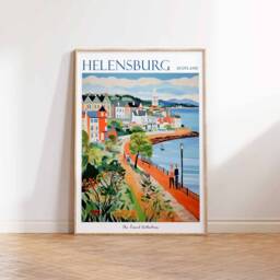 Helensburgh Scotland Travel Poster Coastal Town Art Print - thumbnail 3