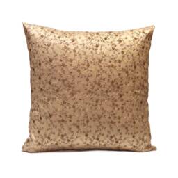 Light Gold/Tan Pillow, Decorativethrow Pillow Cover, Cushion Designer Pillow, Boho Accent Pillowcase, Silk Floral Embroidered Pillow - thumbnail 1