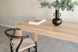 Parsons Dining Tabe - Solid White Oak Table Customizable - thumbnail 1