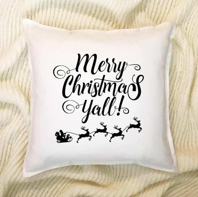 Merry Christmas Y'all Pillow Cover Farmhouse Holiday Decor - image 1