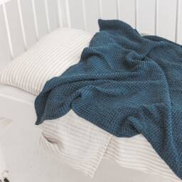 Lime Yellow Linen Baby Blanket, Waffle Throw, Soft Nursery Kids Blanket - thumbnail 3
