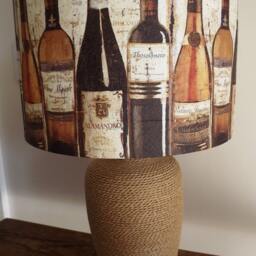 Wine Bottle Lampshade Shabby Chic Vintage Style - thumbnail 3