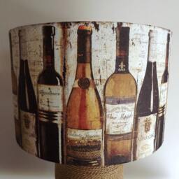 Wine Bottle Lampshade Shabby Chic Vintage Style - thumbnail 2