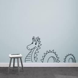 Loch Ness Cartoon Friendly Monster - Vinyl Wall Art Decal Custom Stickers - thumbnail 2