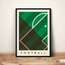 Football Art Print - Minimalist Sports Wall Bold Geometric Soccer Poster - thumbnail 4