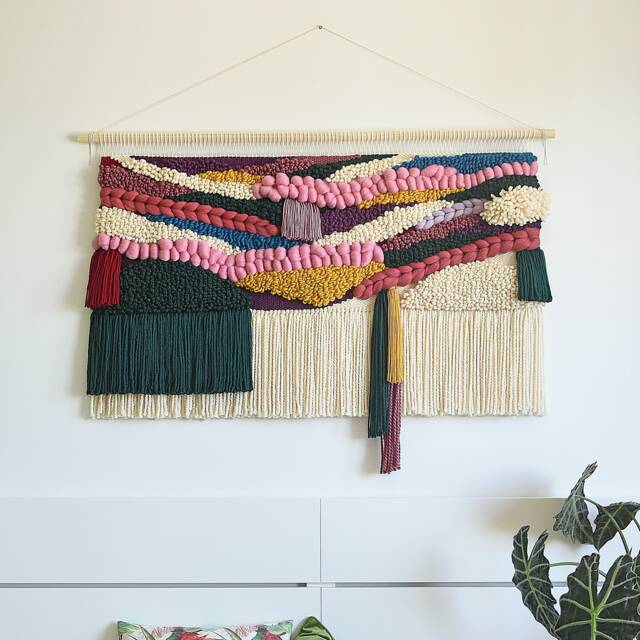 Handcrafted Wool Tapestry Wall Hanging Elegant Home Decor - image 1