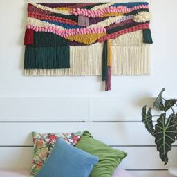 Handcrafted Wool Tapestry Wall Hanging Elegant Home Decor - thumbnail 2