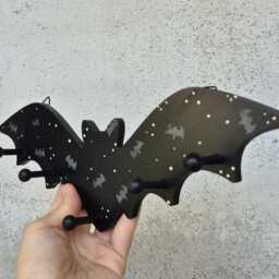 Bat Wall Hook, Gothic & Witchy Decor, Key & Jewelry Holder - thumbnail 3