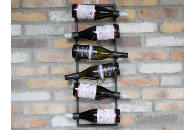 Wine Bottle Holder Wall Hung Metal Racking - image 1