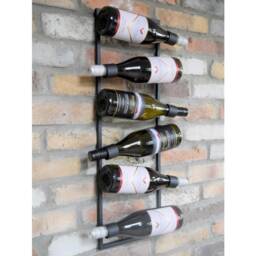Wine Bottle Holder Wall Hung Metal Racking - thumbnail 2
