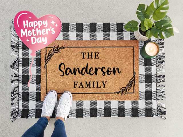 Custom Family Name Welcome Mat - Made For Your Home - image 1
