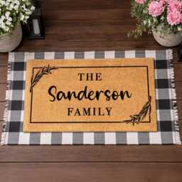 Custom Family Name Welcome Mat - Made For Your Home - thumbnail 3