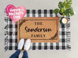 Custom Family Name Welcome Mat - Made For Your Home - thumbnail 1