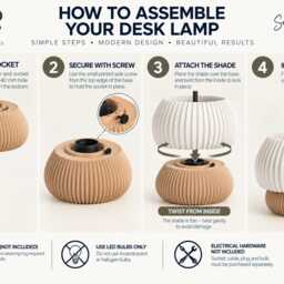 Terrabloom Table Lamp Modern Mushroom Ribbed Ambient Bedside Light Contemporary Japandi 3D Printed Home Decor - thumbnail 3