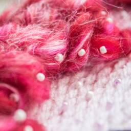 Handwoven Pink Smily Face Wall Hanging Driftwood Tapestry - thumbnail 4