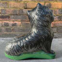 Stone Yorkie Sculpture Outdoor Dog Figurine Cement Pet Statue Concrete Animal Ornament Handmade Decoration Westie Lover Gift Yard Art - thumbnail 4
