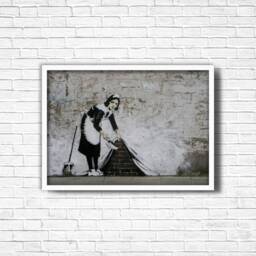 Banksy Sweep It Under The Carpet Print Urban Graffiti Wall Art - thumbnail 3
