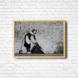 Banksy Sweep It Under The Carpet Print Urban Graffiti Wall Art - thumbnail 2