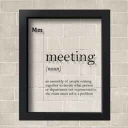 Transparent Meeting Definition Office Wall Decor Art Boss Gift Idea Manager Prints Coworker Dorm - thumbnail 2